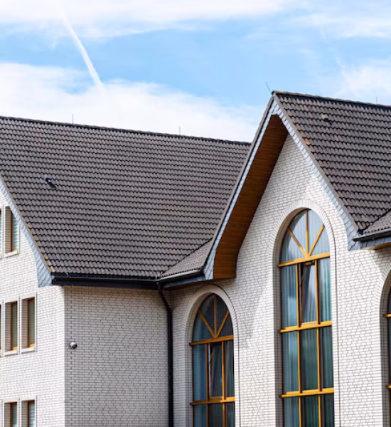 church-has-classic-facade-white-brick-conical-roof-semicircular-rectangular-window_1048944-23651564